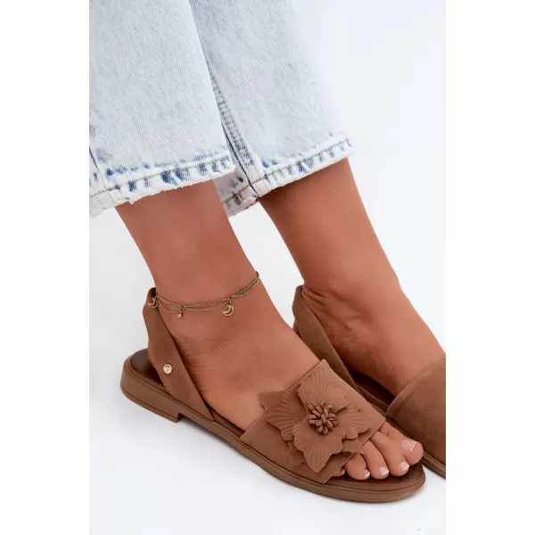  Dámske sandále ZAZOO 40471 BROWN 