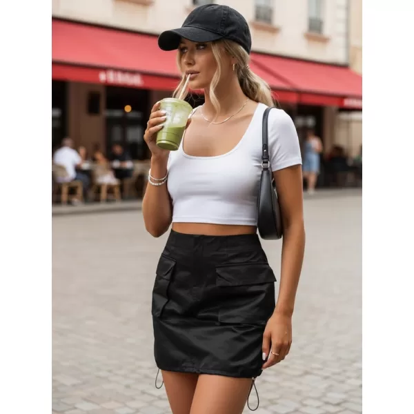  Dámska sukňa DSTREET CY0437 ČIERNA 