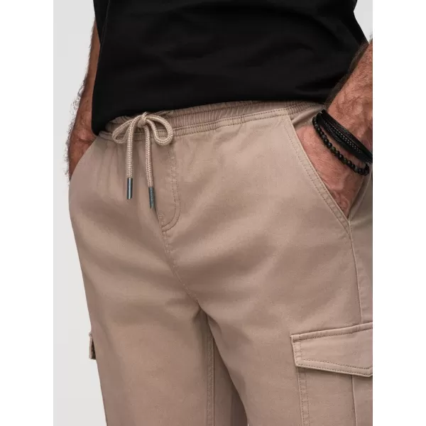  Pánske nohavice OMBRE OM-PAJO-0290 BEIGE 