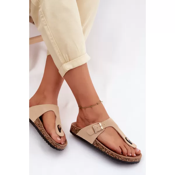  Dámske žabky BOTO 26SD21-101 BEIGE 