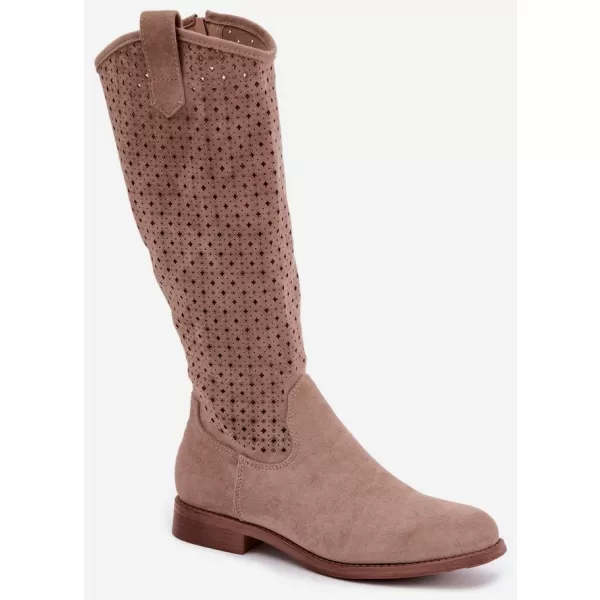  Dámske čižmy S.BARSKI HY62-8144 BEIGE 