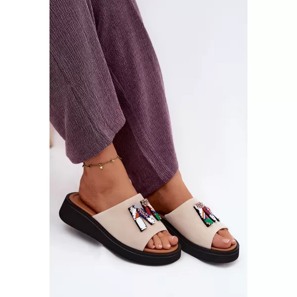  Dámske šľapky VINCEZA 66942 BEIGE 