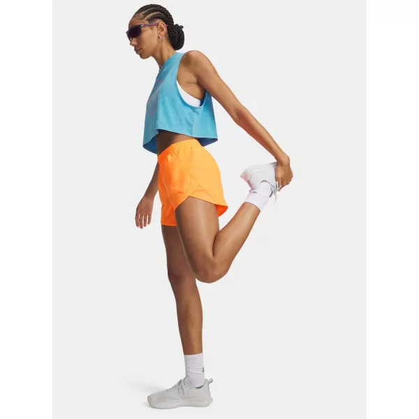  Dámske kraťasy UNDER ARMOUR FLY BY 3 SHORTS 1382438-824 ORANŽOVÁ 