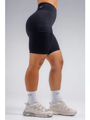 High-waist šortky s vreckami NEBBIA PRIMAL 858 BLACK