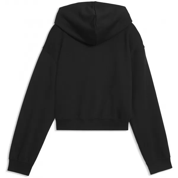  Detská mikina PUMA ESS 2 COLOR NO. 1 LOGO SHORT LENGTH HOOD 68607255 PUMA BLACK/LIGHT LAVENDER 