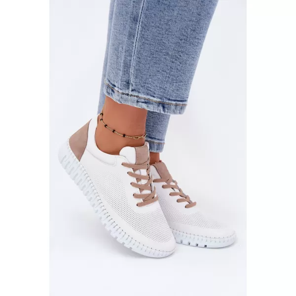  Dámske poltopánky ARTIKER 58C3083 WHITE/BROWN 