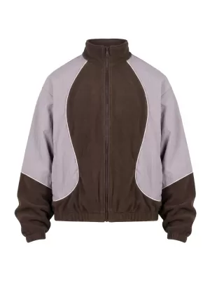 Pánska tepláková bunda URBAN CLASSICS TB8602-23085 BROWN/PALE LILAC