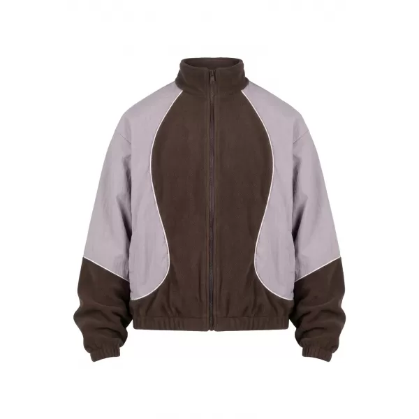  Pánska tepláková bunda URBAN CLASSICS TB8602-23085 BROWN/PALE LILAC 