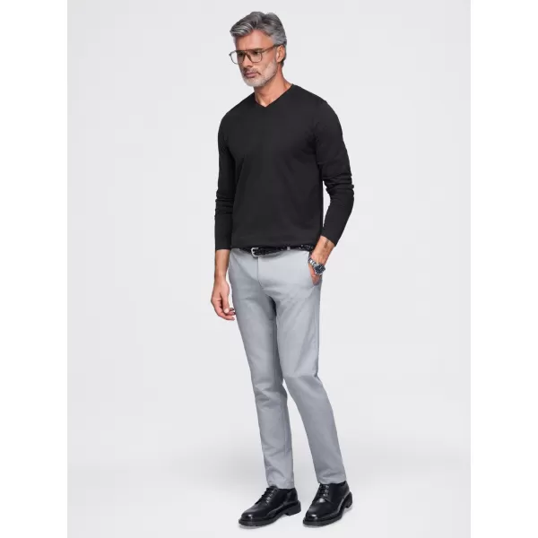  Pánske tričko OMBRE OM-LSBL-0143 BLACK 