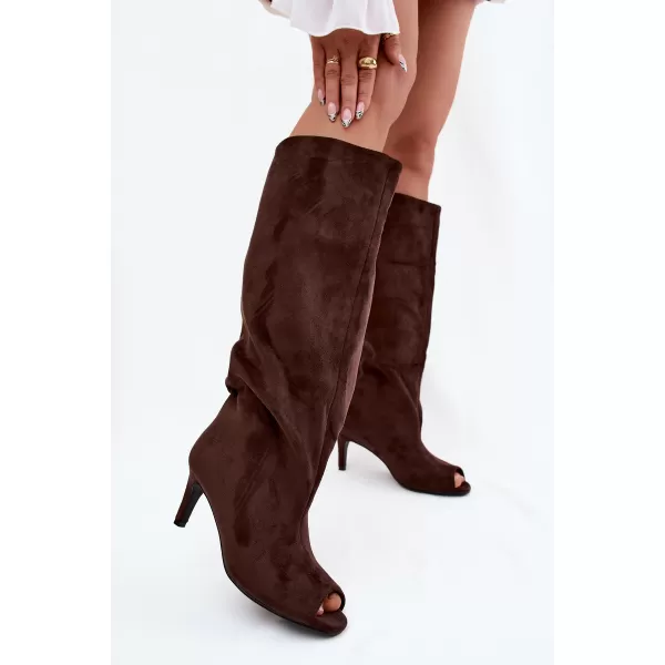  Dámske čižmy BOTO LA3153 BROWN 