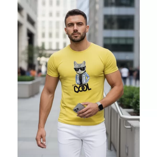  Pánske tričko DSTREET NX5018R-YE ŽLTÁ 