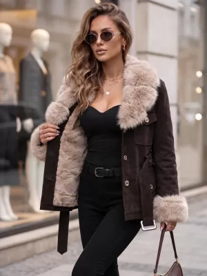 Dámska bunda DSTREET TY5851 HNEDÁ