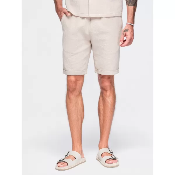  Pánske kraťasy OMBRE OM-SRCS-0207 CREAM 