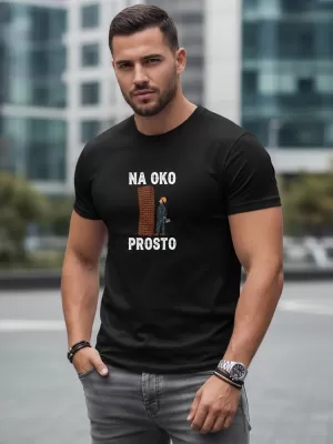 Pánske tričko DSTREET NX0107R-BK ČIERNA