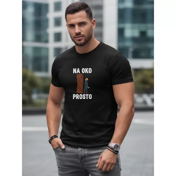  Pánske tričko DSTREET NX0107R-BK ČIERNA 