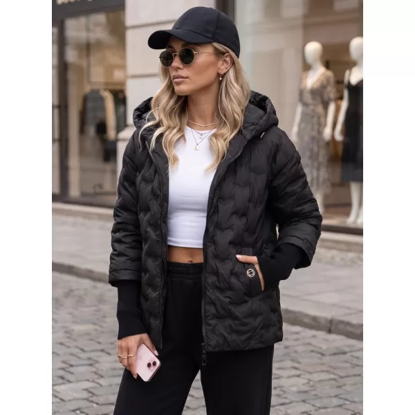  Dámska bunda DSTREET TY5871 ČIERNA 