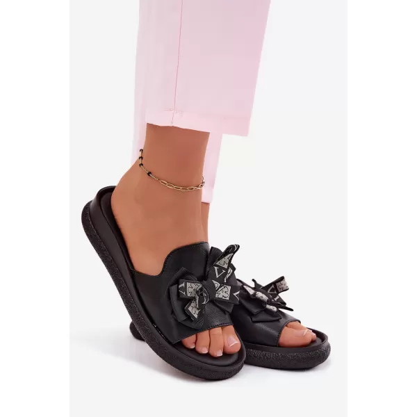  Dámske šľapky S.BARSKI KV61-6061 BLACK 