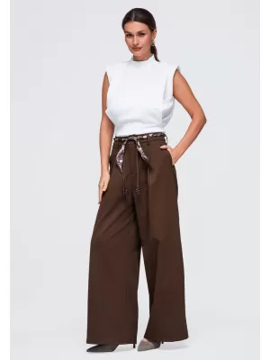 Dámske nohavice OMBRE OW-PA-E0020 BROWN