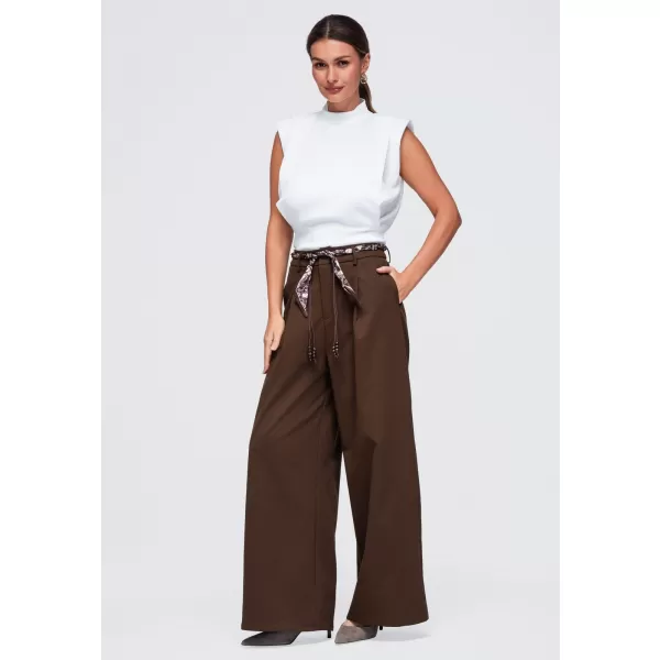 Dámske nohavice OMBRE OW-PA-E0020 BROWN 