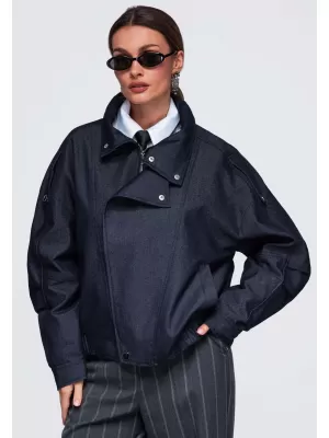Dámska bunda OMBRE OW-JALP-0137 NAVY BLUE