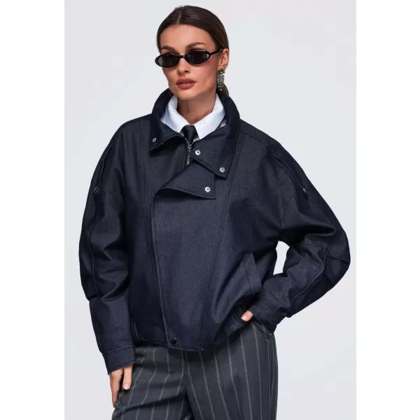  Dámska bunda OMBRE OW-JALP-0137 NAVY BLUE 