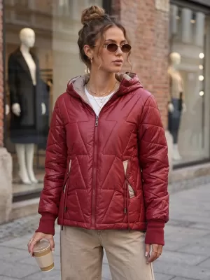 Dámska bunda DSTREET TY5785 BORDOVÁ