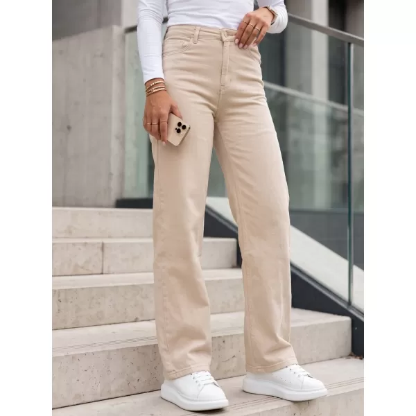  Dámske nohavice DSTREET UY3092 BÉŽOVÁ 