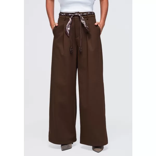  Dámske nohavice OMBRE OW-PA-E0020 BROWN 