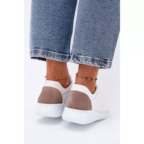  Dámske poltopánky ARTIKER 58C3083 WHITE/BROWN 