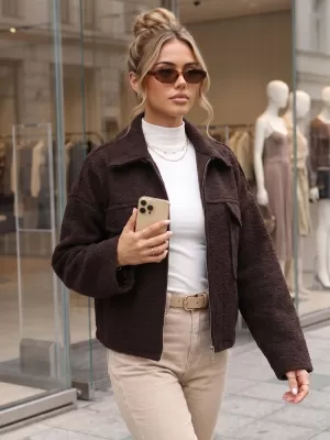 Dámska bunda DSTREET TY6058 HNEDÁ
