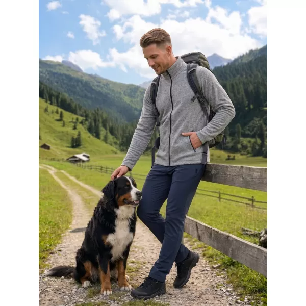  Pánska micro fleece mikina MALFINI FACTOR 852 STRIEBORNÝ MELÍR 