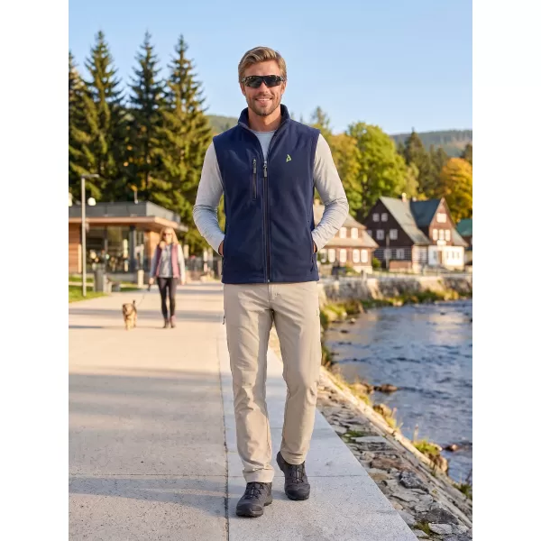  Pánska fleece vesta ALTISPORT ALM002525 NÁMORNÁ MODRÁ 