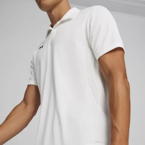  Pánske tričko s golierom PUMA TEAMGOAL POLO 658771-04 PUMA WHITE/BLACK/FEATHERGRAY 
