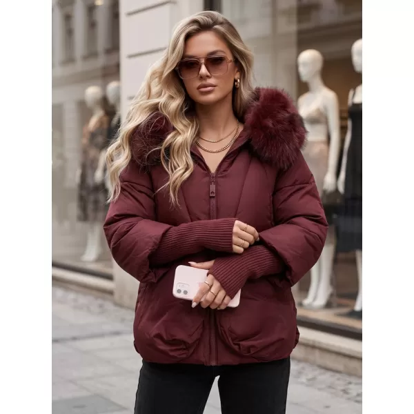  Dámska bunda DSTREET TY5992 BORDOVÁ 