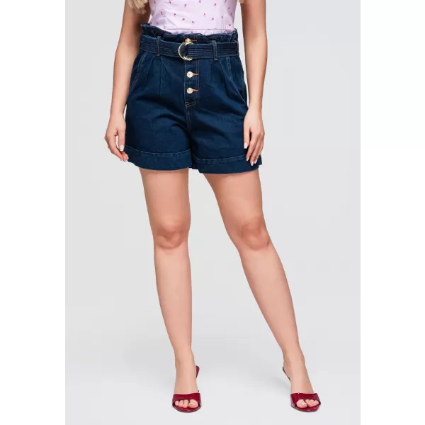  Dámske kraťasy OMBRE OW-ST-E0011 DARK DENIM 