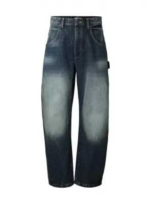 Pánske nohavice URBAN CLASSICS TB8057 DARK BLUE MARBLE WASHED