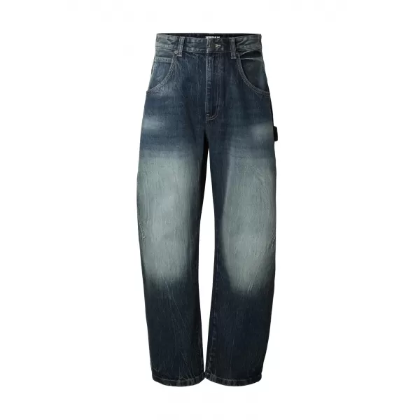  Pánske nohavice URBAN CLASSICS TB8057 DARK BLUE MARBLE WASHED 