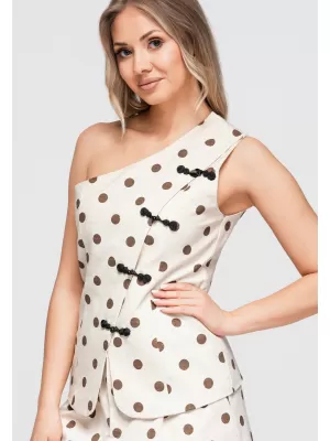 Dámska blúza OMBRE OW-TS-E0061 TAUPE