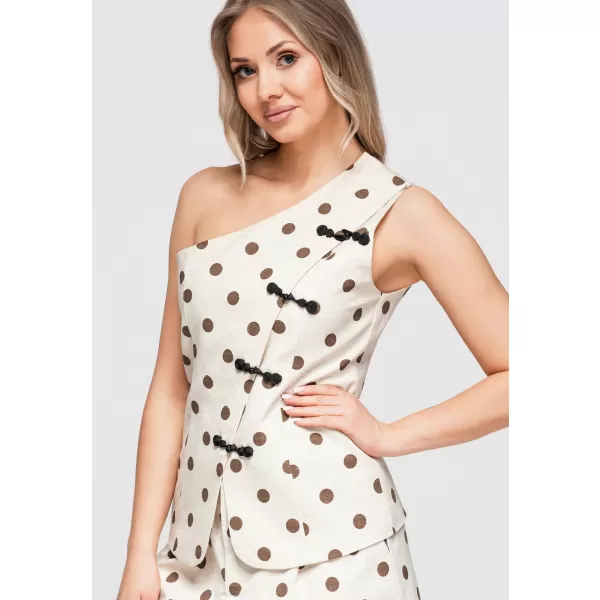  Dámska blúza OMBRE OW-TS-E0061 TAUPE 