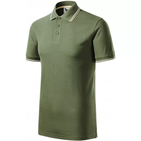  Pánske tričko s golierom MALFINI FOCUS 232 KHAKI 