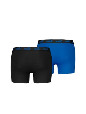 Pánske boxerky PUMA ELEMENTS MEN BASIC BOXERS 2P 93875301 BLACK/BLUE