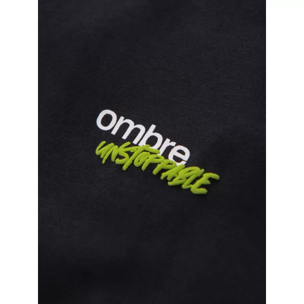  Pánske tričko OMBRE OM-TSPT-0284 BLACK 