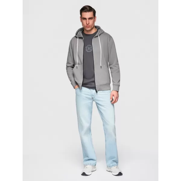  Pánska mikina OMBRE OM-SSBZ-0272 GREY 