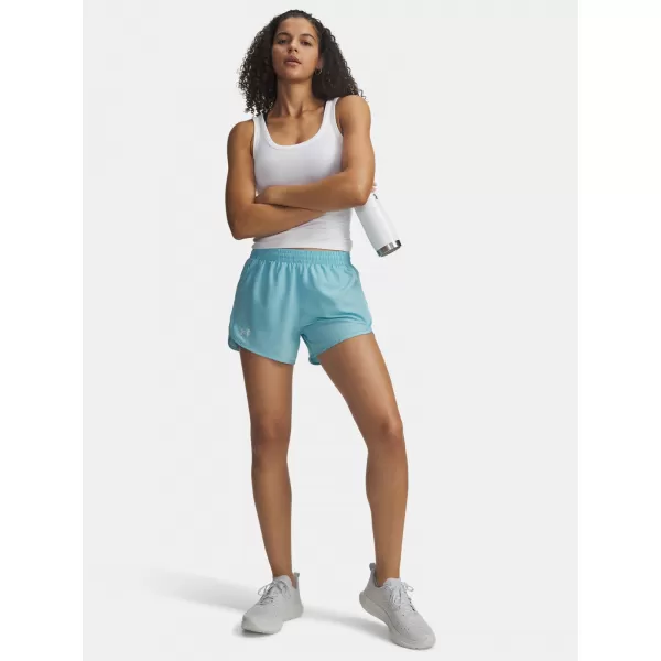  Dámske kraťasy UNDER ARMOUR UA FLY BY 3 SHORTS 1382438-425 MODRÁ 
