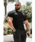 Pánske tričká NEBBIA MIKE MUSCLE FIT 158 BLACK