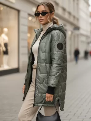 Dámska bunda DSTREET TY5789 ZELENÁ