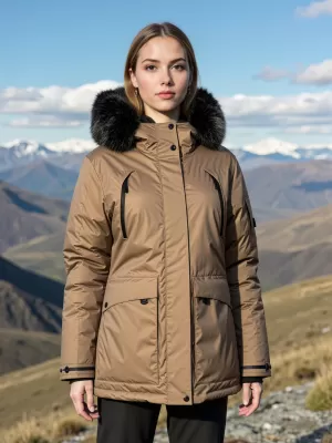 Dámska zimná bunda ALPINE PRO WERDA 3 SÉPIA TINT