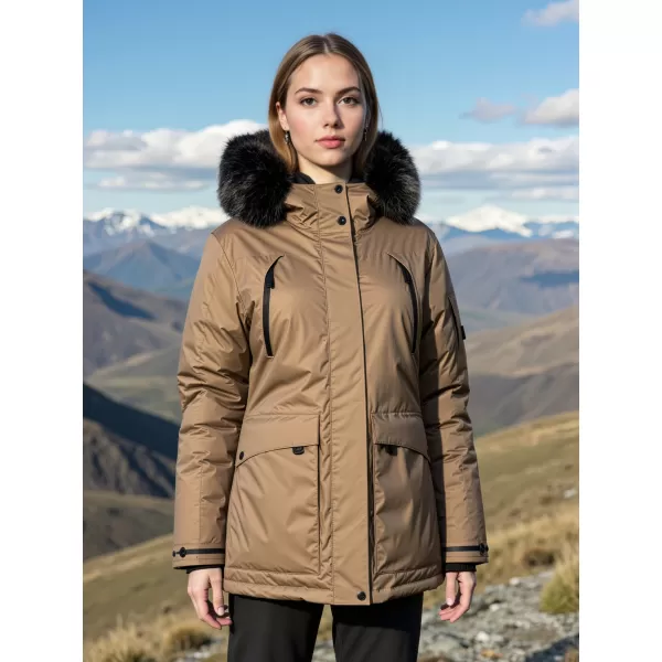  Dámska zimná bunda ALPINE PRO WERDA 3 SÉPIA TINT 
