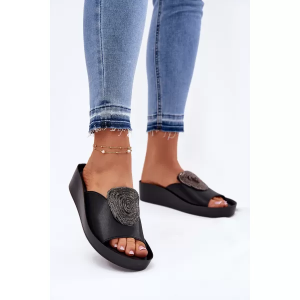  Dámske šľapky S.BARSKI KV51-028 BLACK 