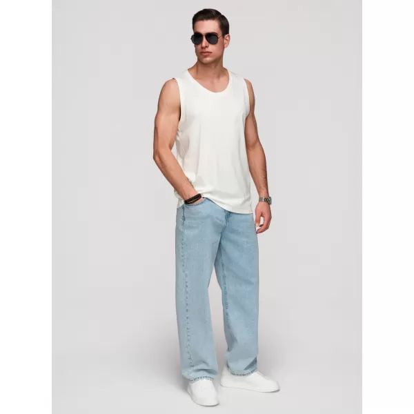  Pánske tielko OMBRE OM-TSBT-0272 WHITE 